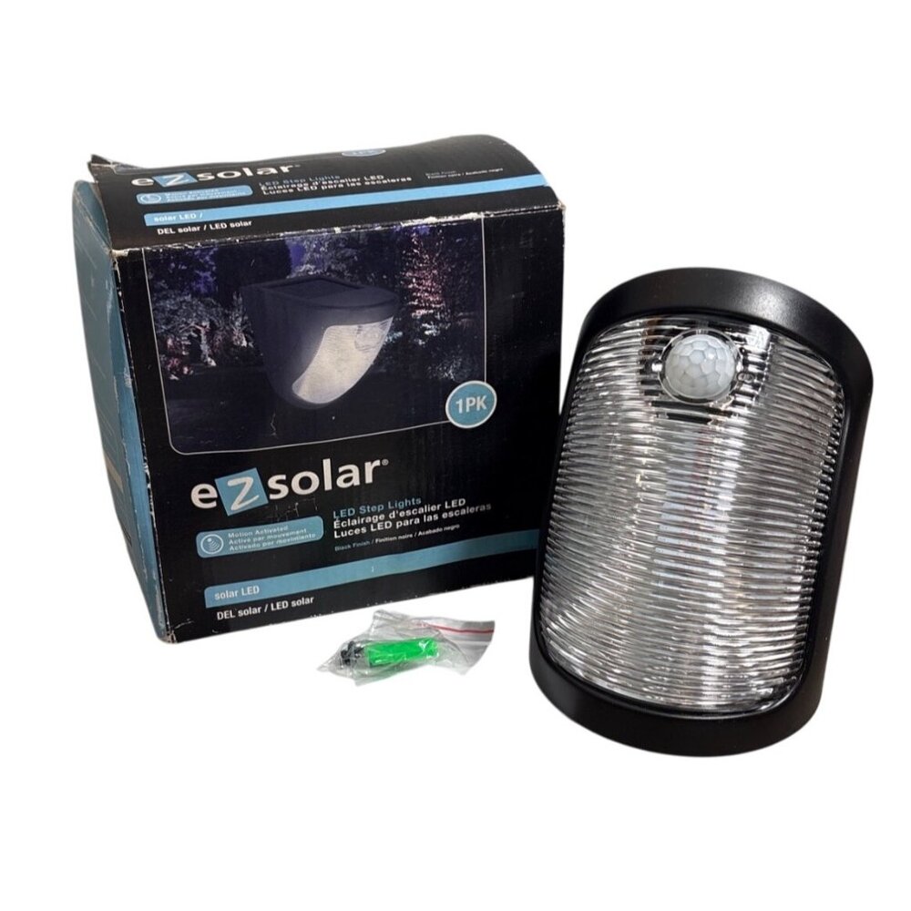 EZ Solar LED Step Light Motion Activated Outdoor Fixture READ
